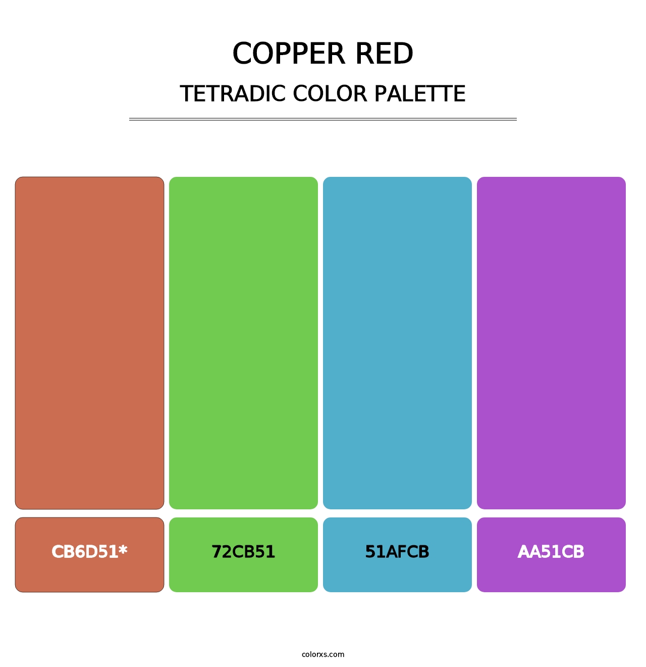 Copper Red - Tetradic Color Palette