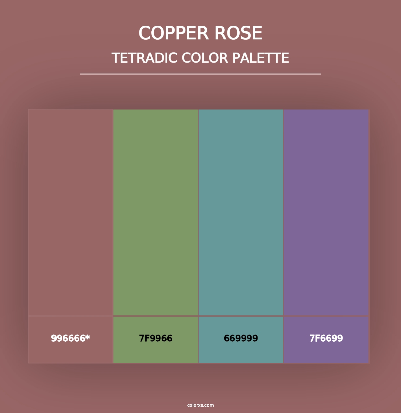 Copper rose - Tetradic Color Palette