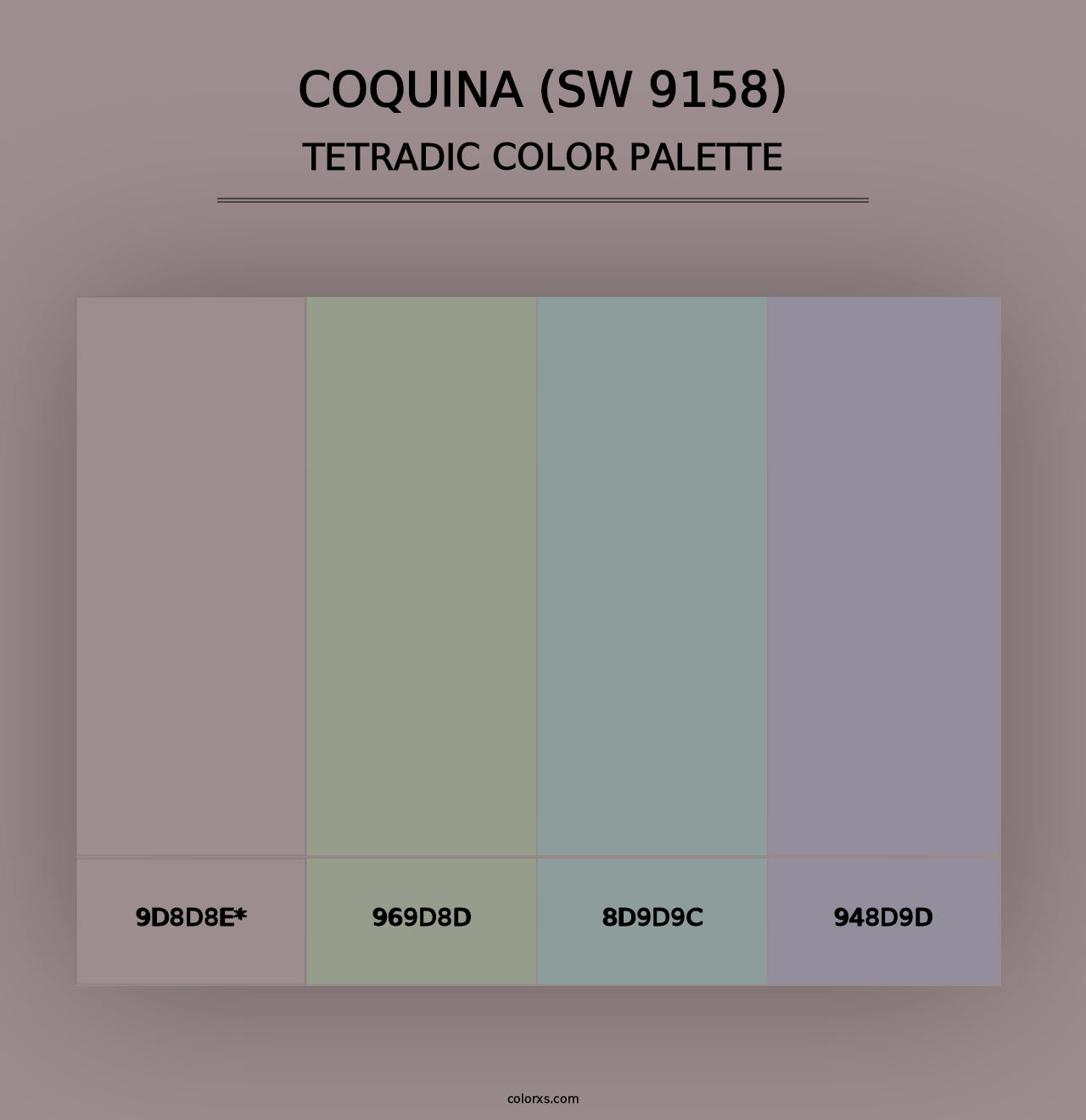 Coquina (SW 9158) - Tetradic Color Palette