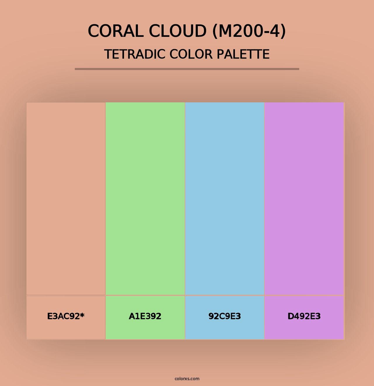 Coral Cloud (M200-4) - Tetradic Color Palette