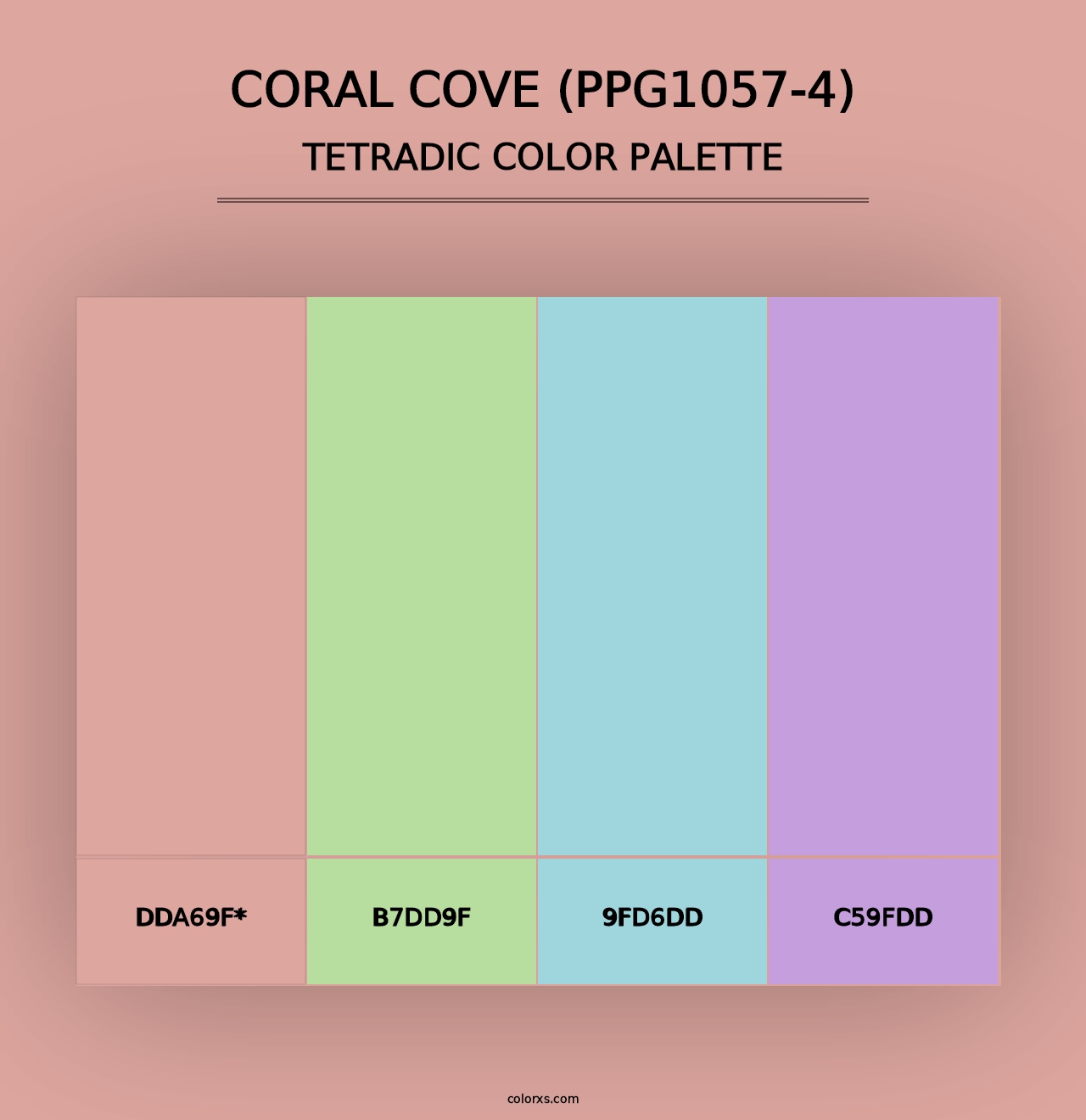 Coral Cove (PPG1057-4) - Tetradic Color Palette