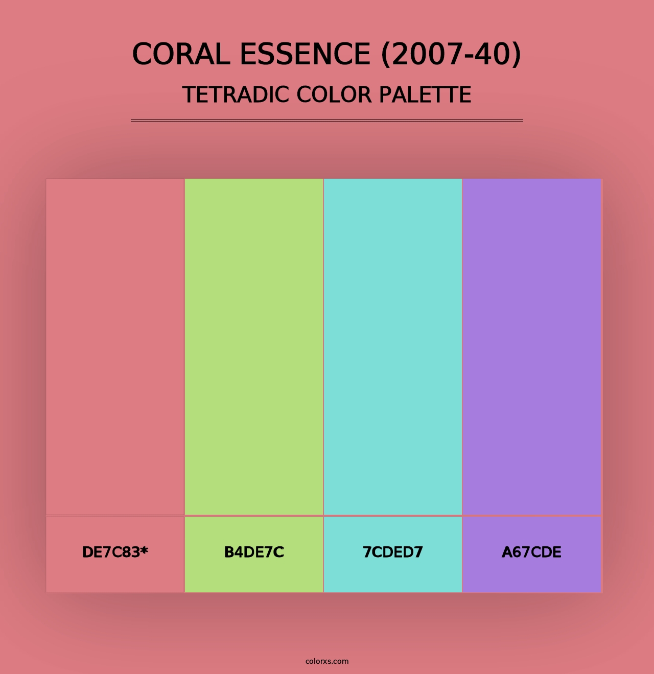 Coral Essence (2007-40) - Tetradic Color Palette