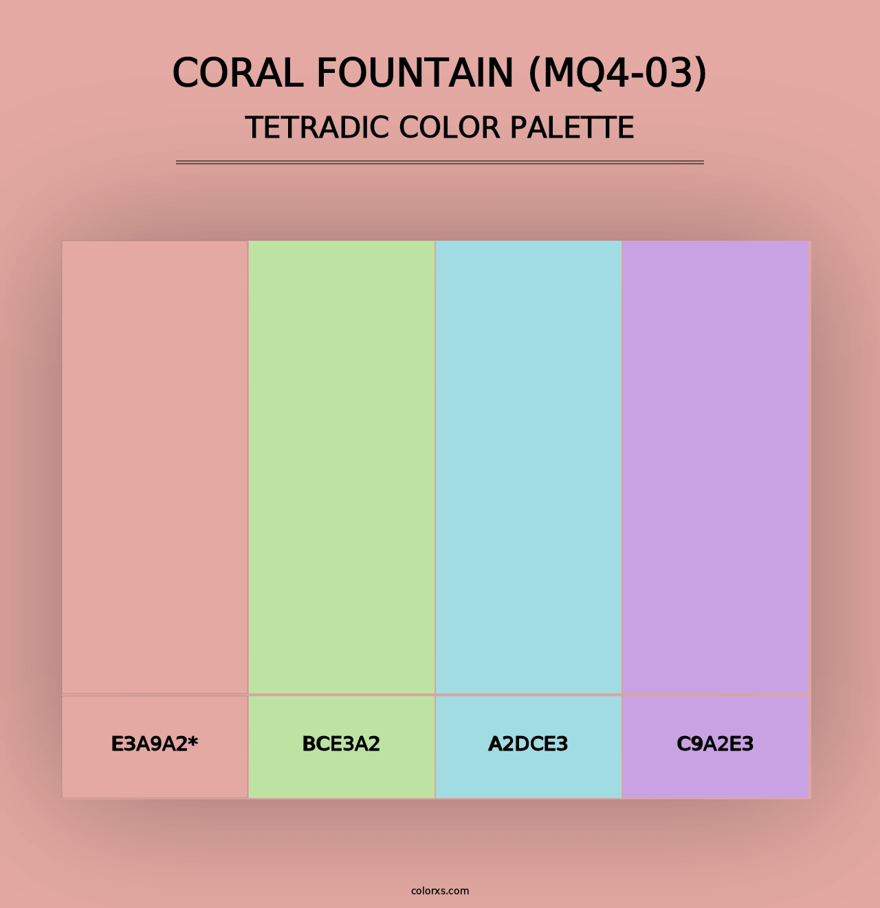 Coral Fountain (MQ4-03) - Tetradic Color Palette