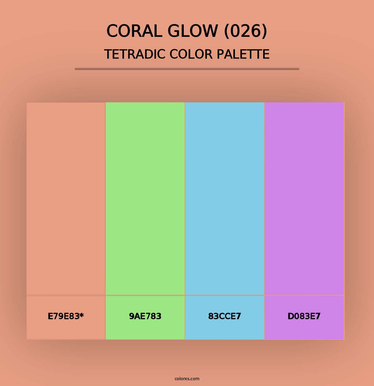 Coral Glow (026) - Tetradic Color Palette