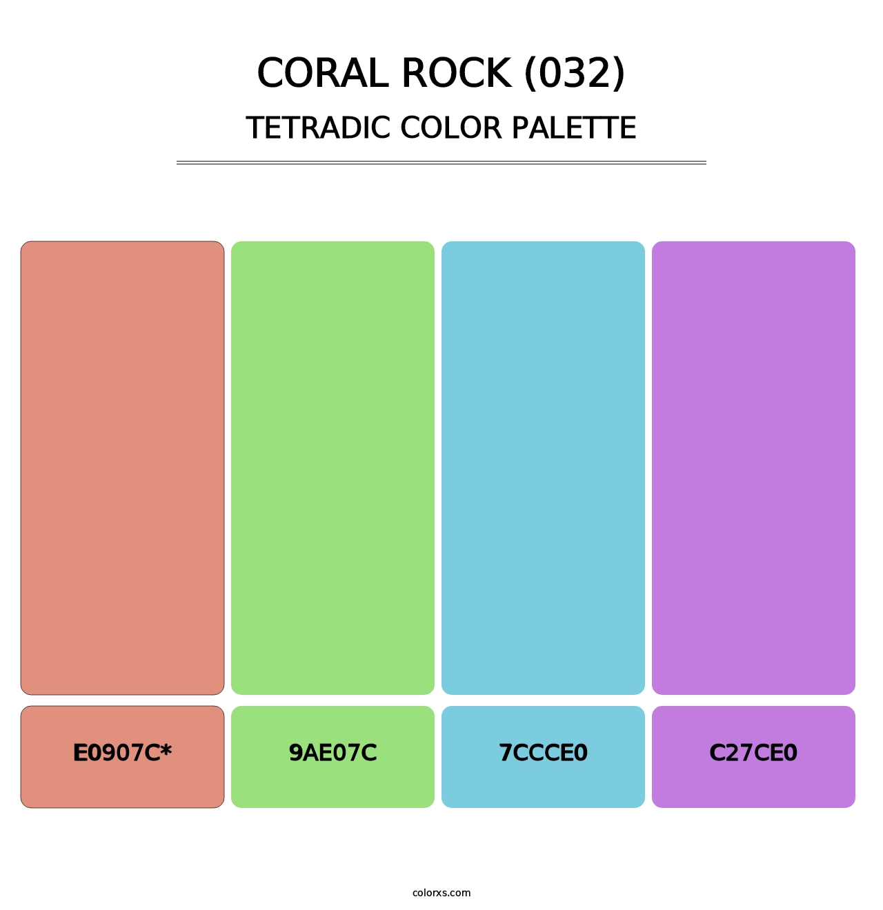 Coral Rock (032) - Tetradic Color Palette