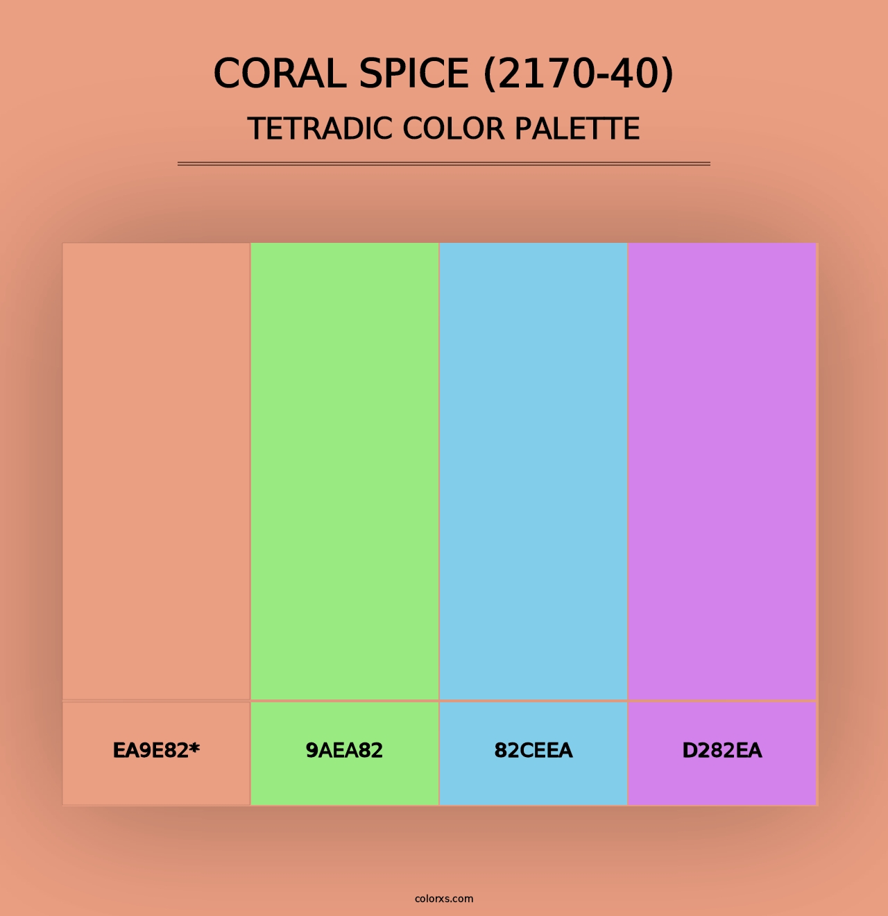 Coral Spice (2170-40) - Tetradic Color Palette