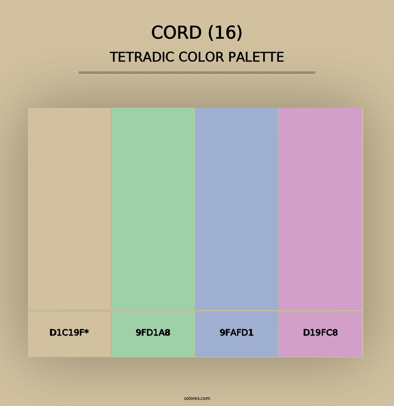 Cord (16) - Tetradic Color Palette