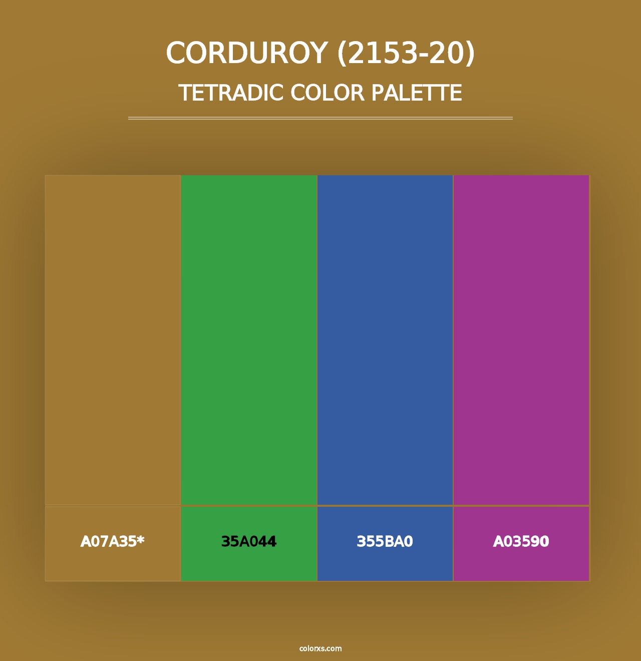 Corduroy (2153-20) - Tetradic Color Palette