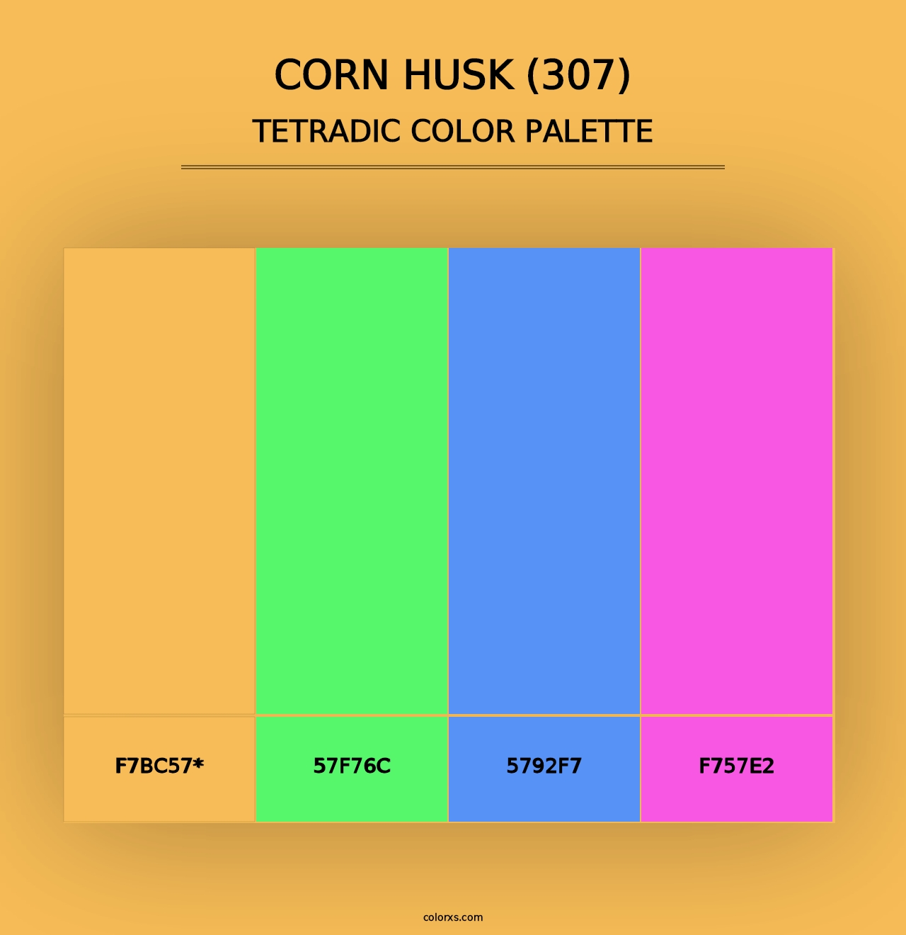 Corn Husk (307) - Tetradic Color Palette