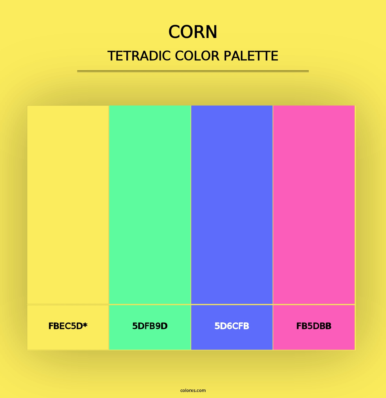 Corn - Tetradic Color Palette