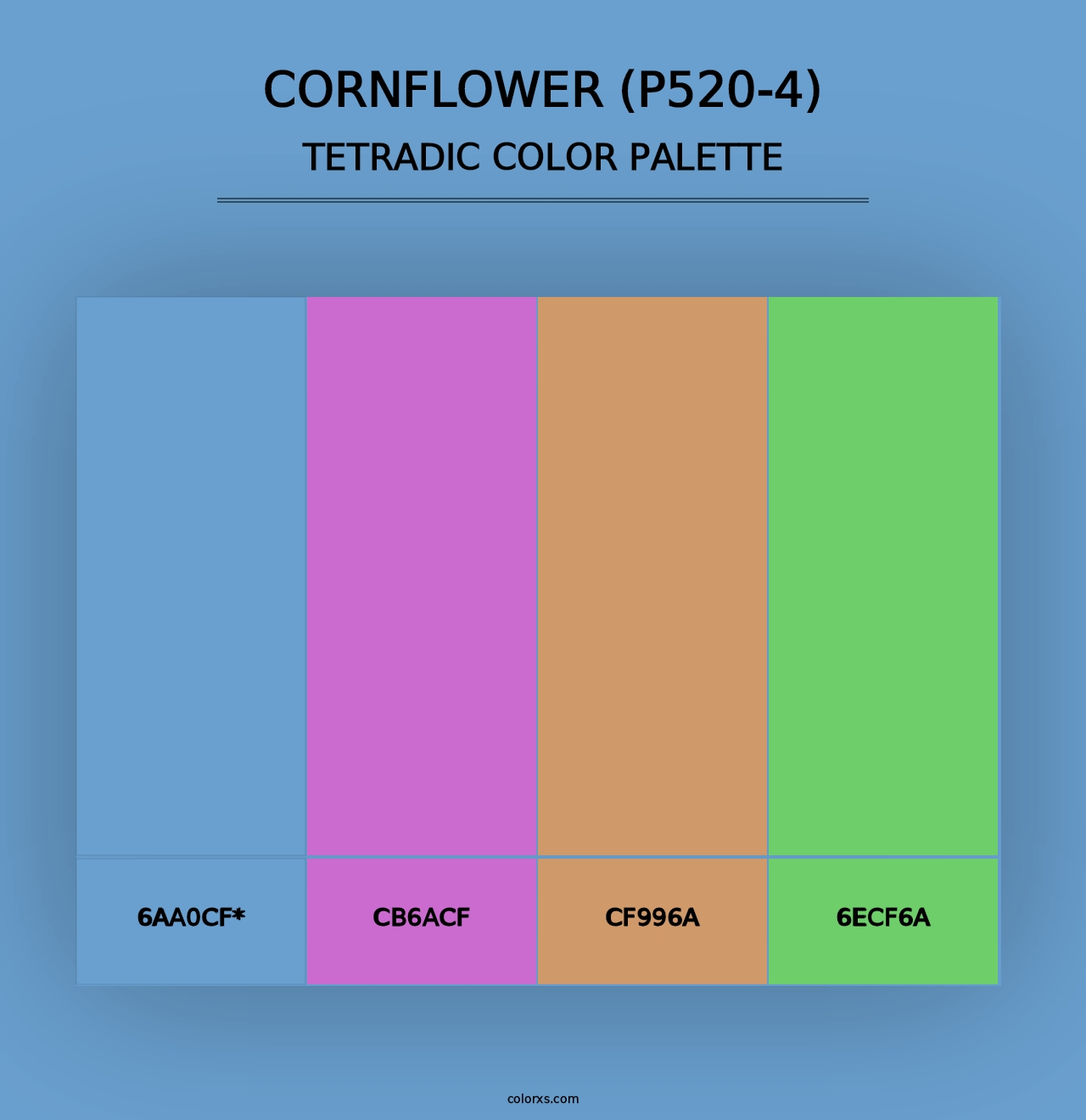 Cornflower (P520-4) - Tetradic Color Palette