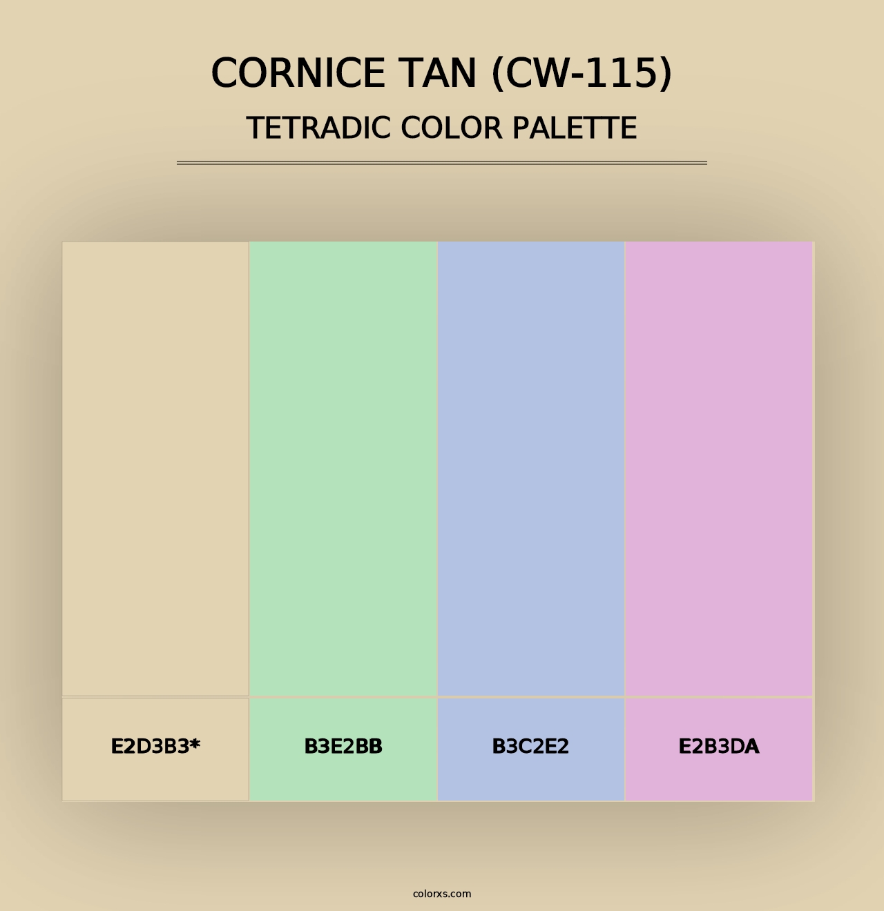 Cornice Tan (CW-115) - Tetradic Color Palette