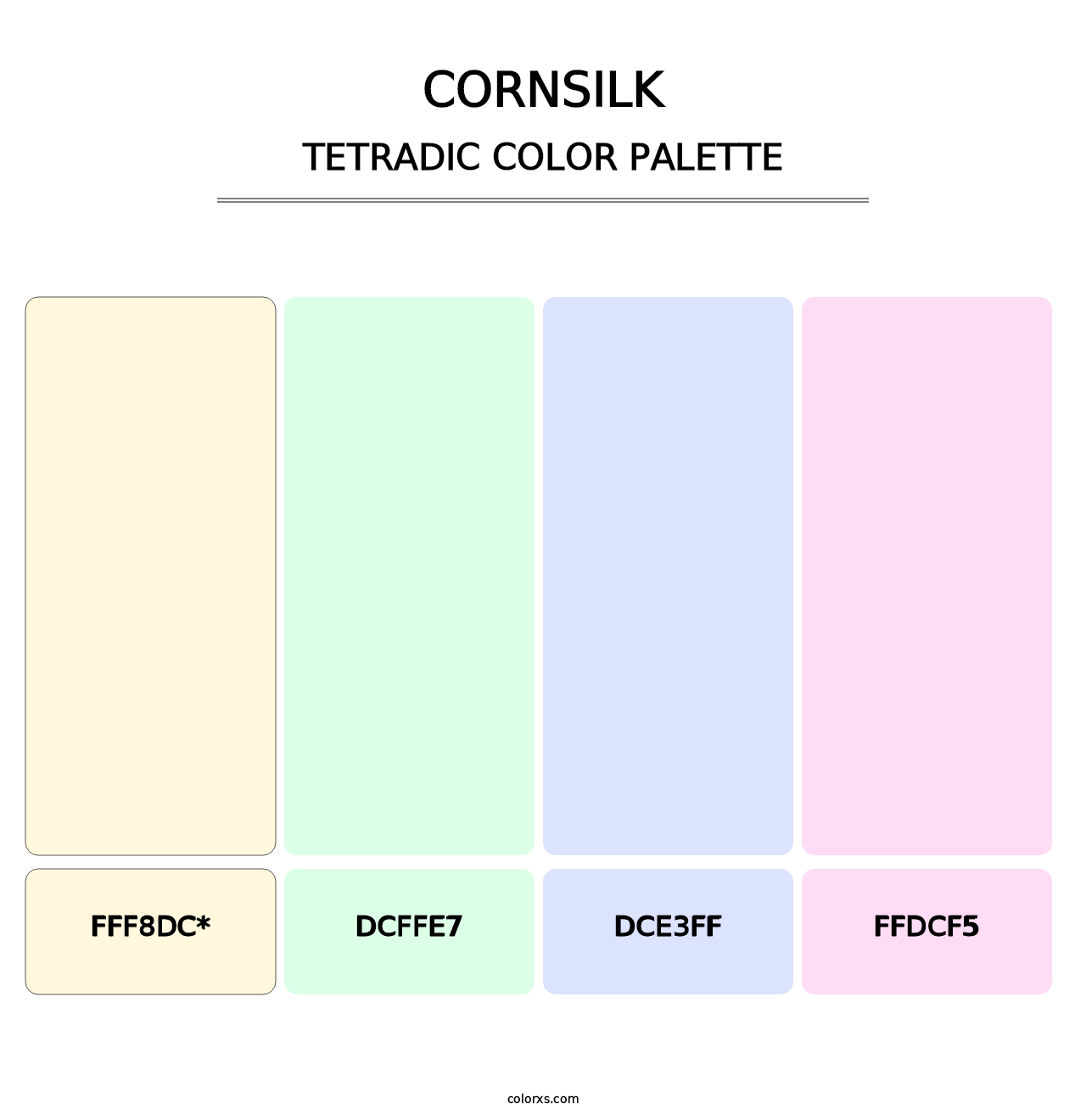 Cornsilk - Tetradic Color Palette