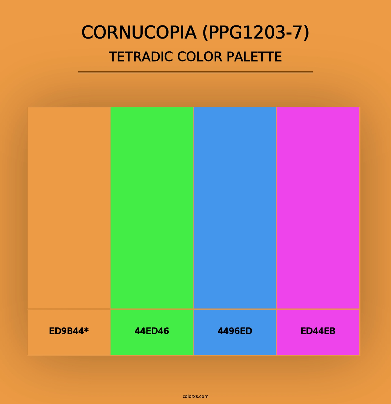 Cornucopia (PPG1203-7) - Tetradic Color Palette