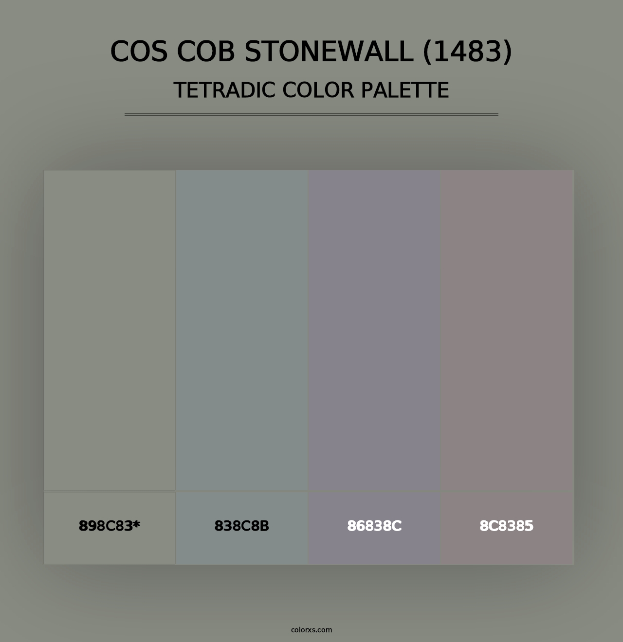 Cos Cob Stonewall (1483) - Tetradic Color Palette