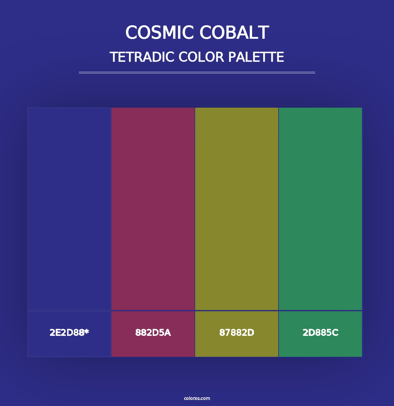 Cosmic Cobalt - Tetradic Color Palette