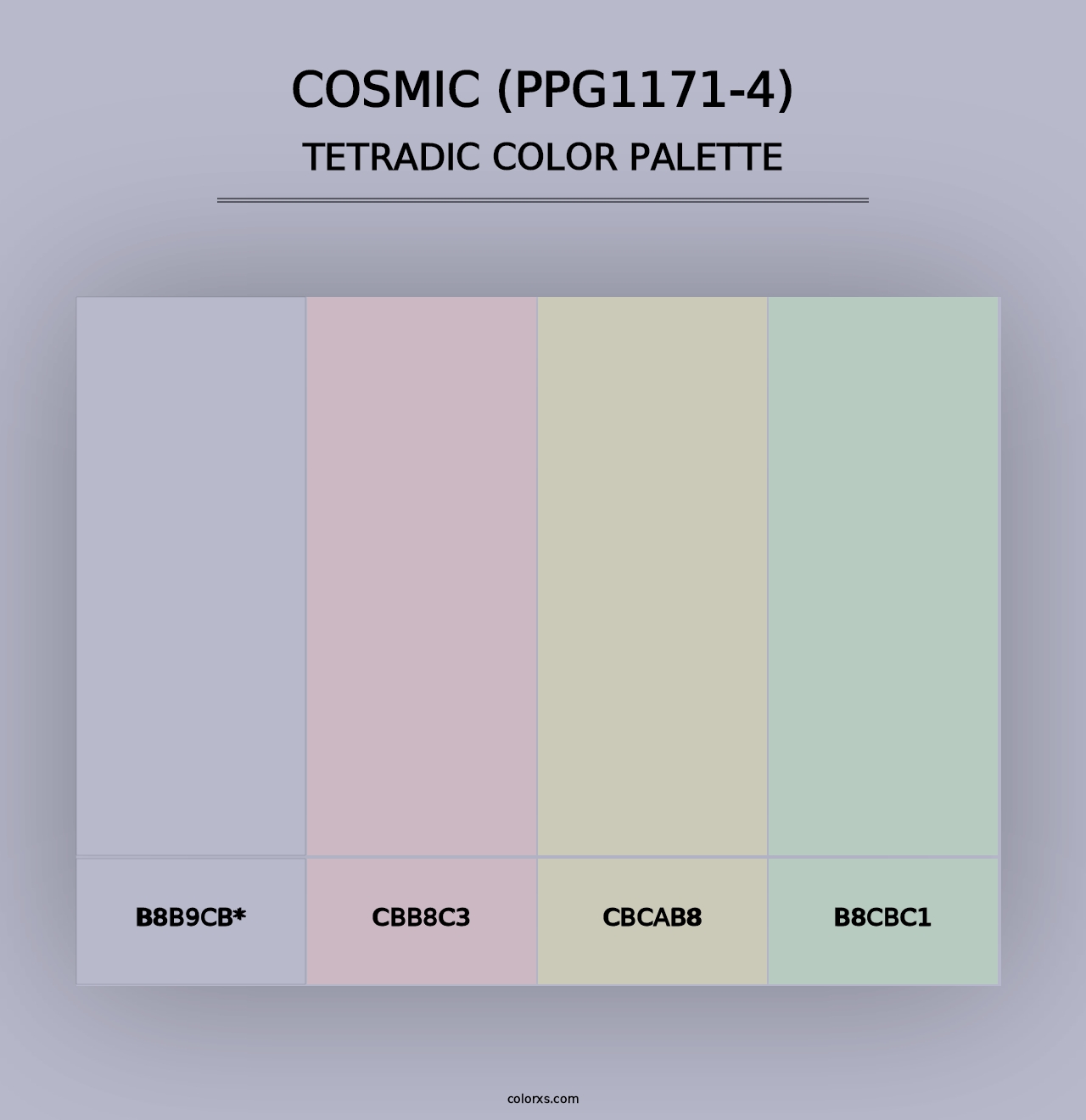 Cosmic (PPG1171-4) - Tetradic Color Palette