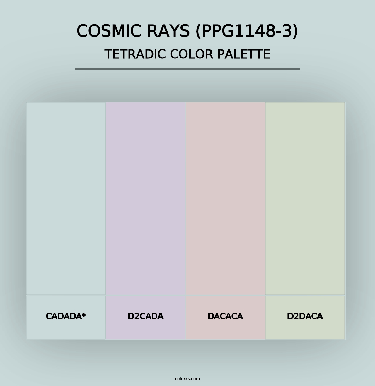 Cosmic Rays (PPG1148-3) - Tetradic Color Palette