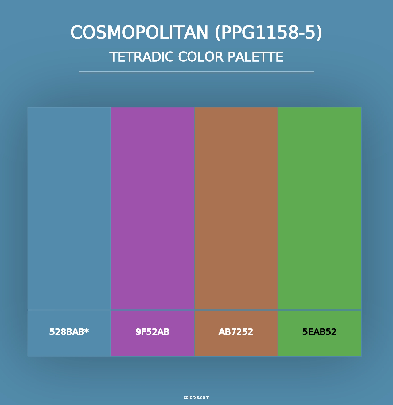 Cosmopolitan (PPG1158-5) - Tetradic Color Palette