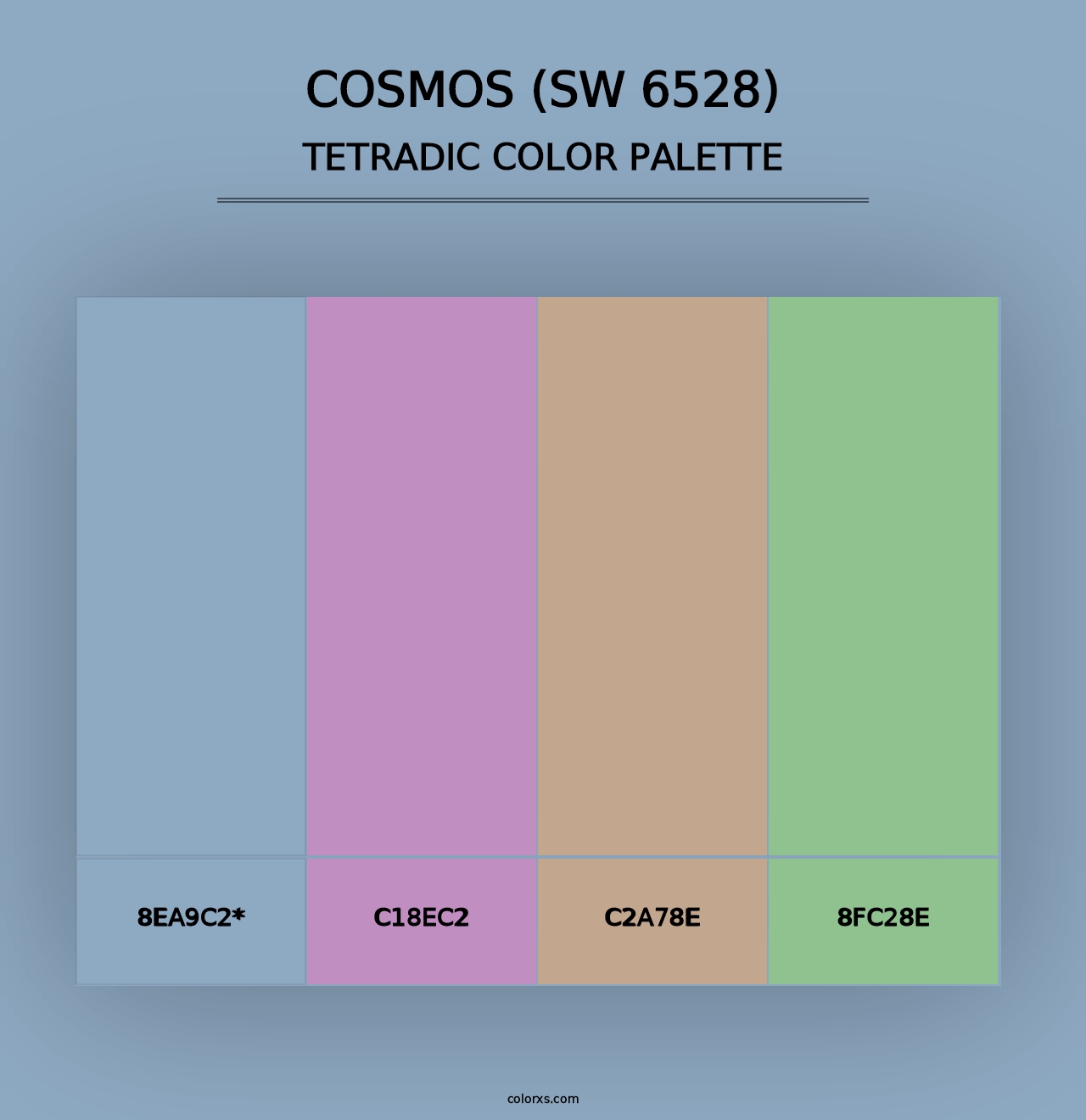 Cosmos (SW 6528) - Tetradic Color Palette