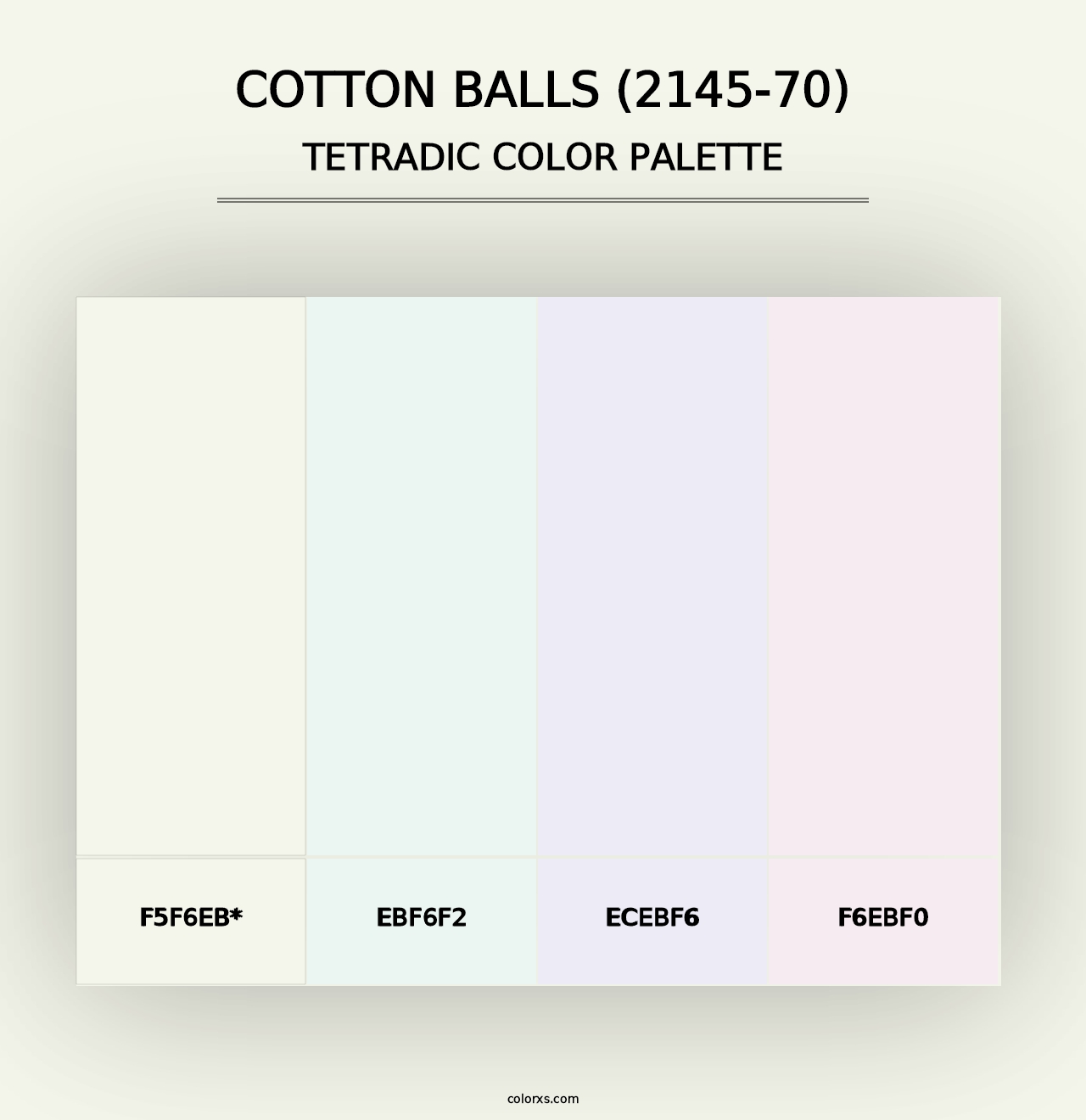 Cotton Balls (2145-70) - Tetradic Color Palette