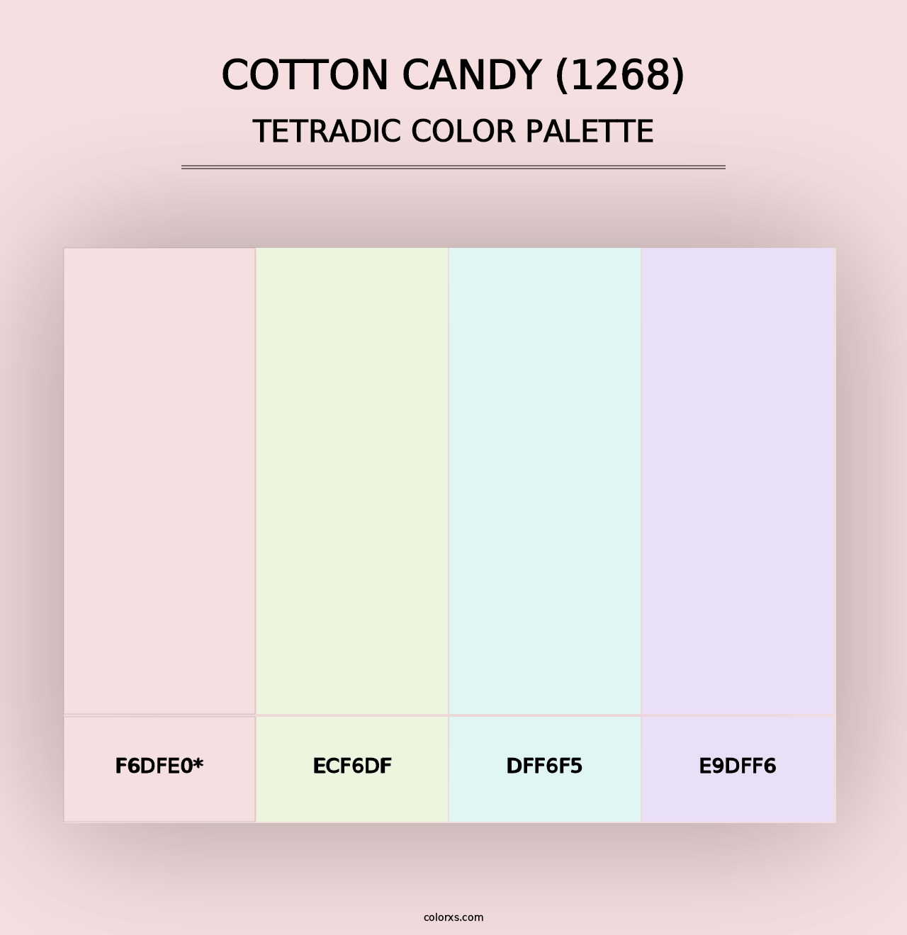 Cotton Candy (1268) - Tetradic Color Palette