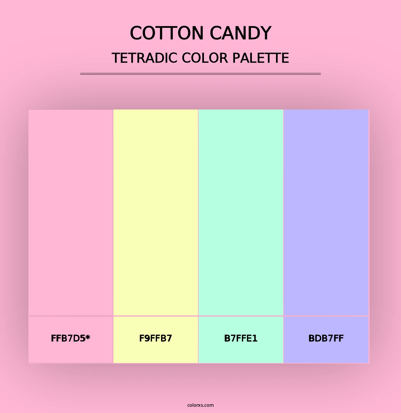 Cotton Candy - Tetradic Color Palette