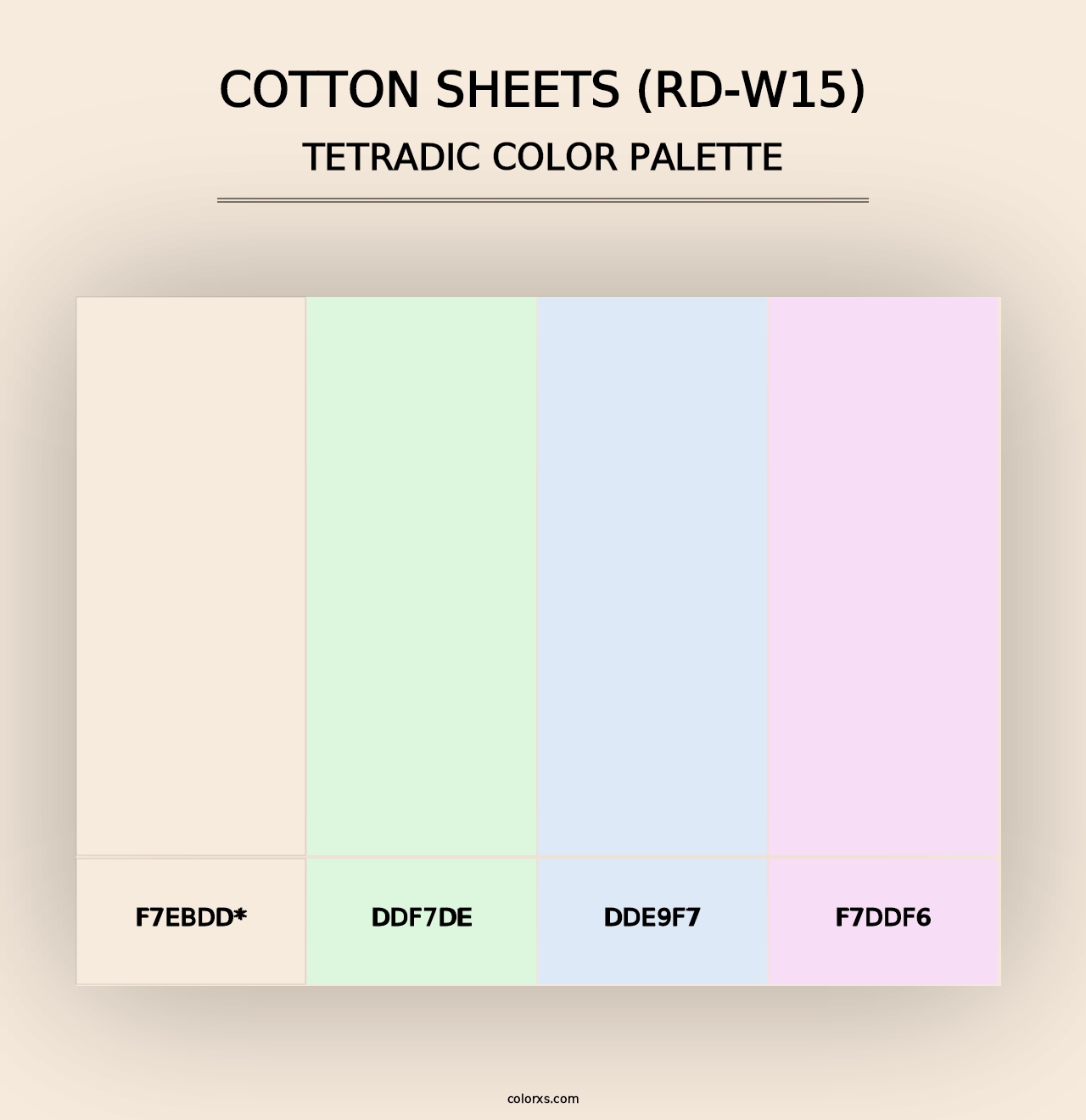 Cotton Sheets (RD-W15) - Tetradic Color Palette