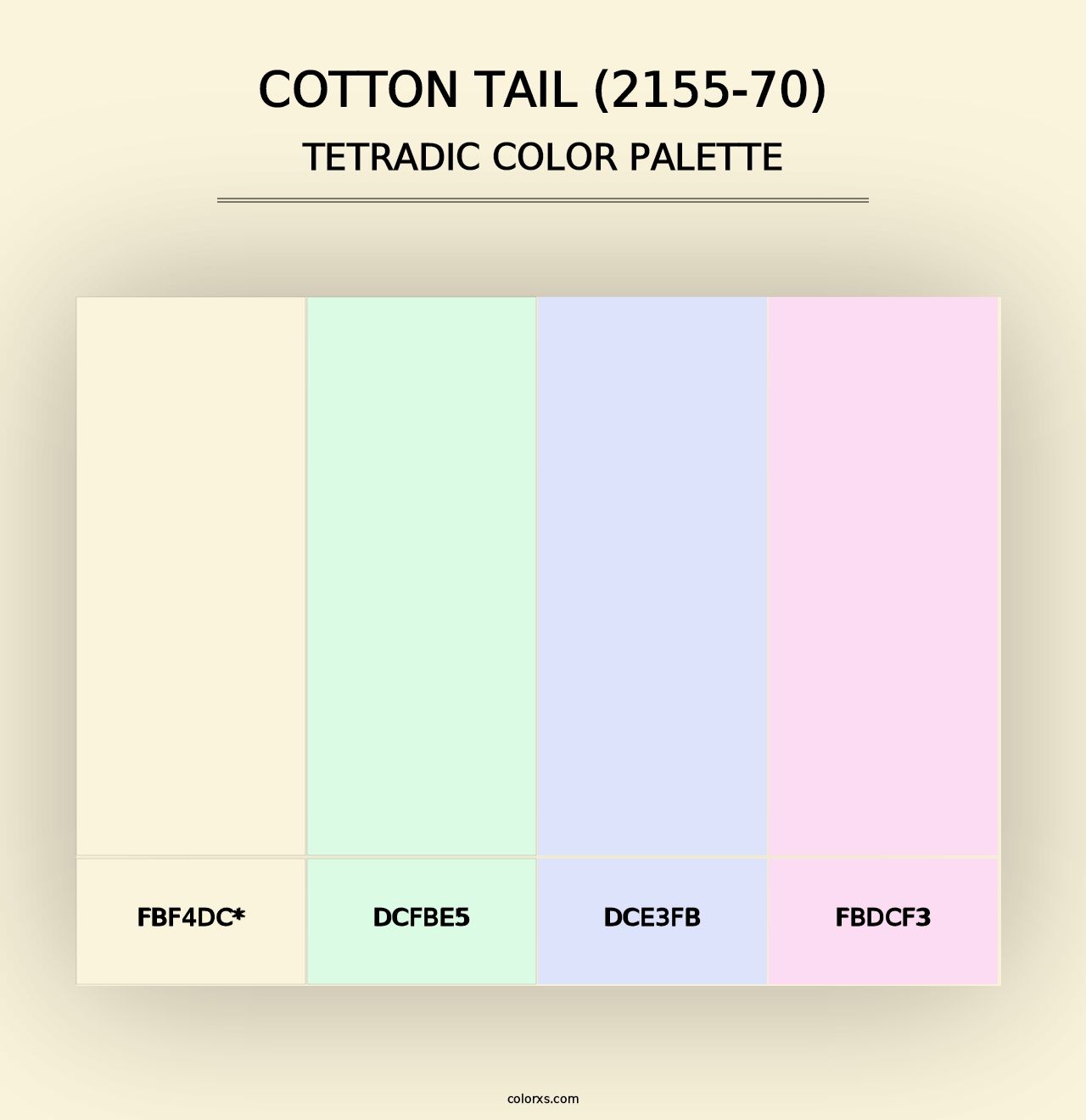 Cotton Tail (2155-70) - Tetradic Color Palette