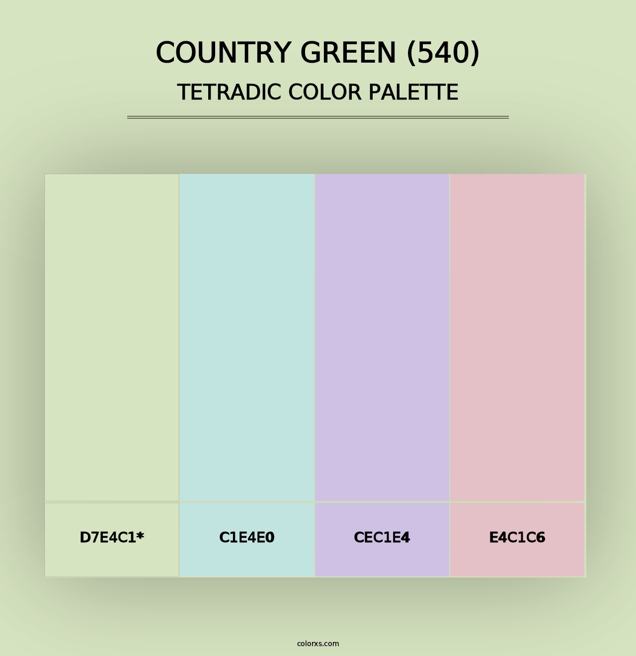 Country Green (540) - Tetradic Color Palette