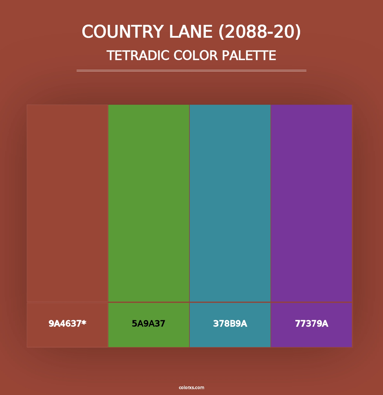 Country Lane (2088-20) - Tetradic Color Palette