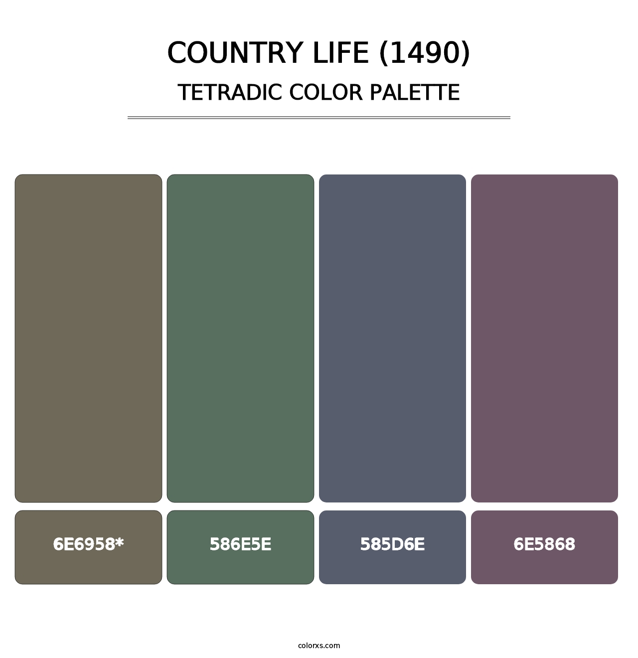 Country Life (1490) - Tetradic Color Palette