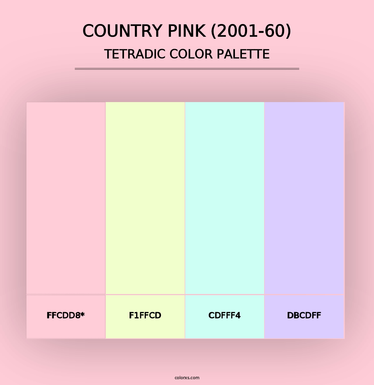 Country Pink (2001-60) - Tetradic Color Palette