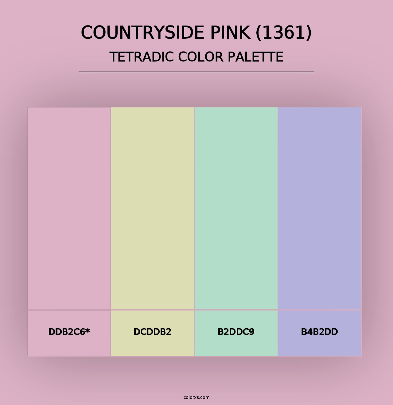 Countryside Pink (1361) - Tetradic Color Palette