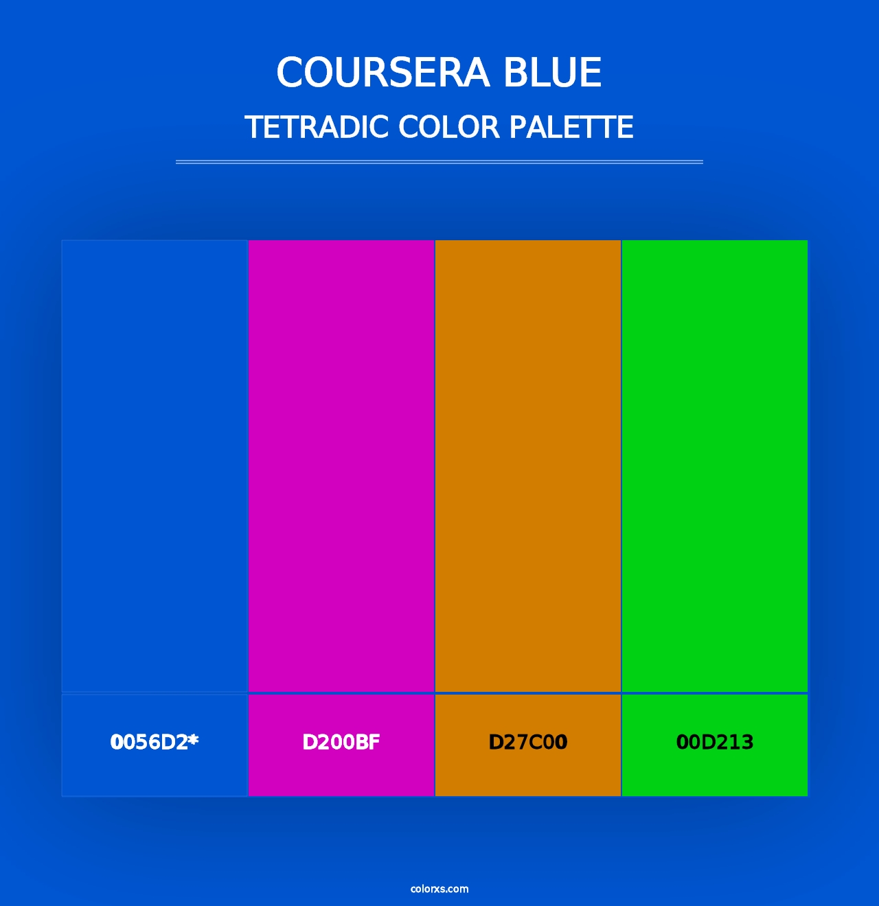 Coursera Blue - Tetradic Color Palette