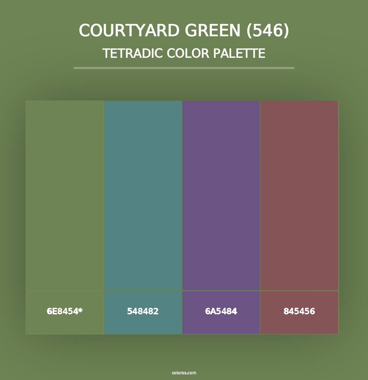 Courtyard Green (546) - Tetradic Color Palette