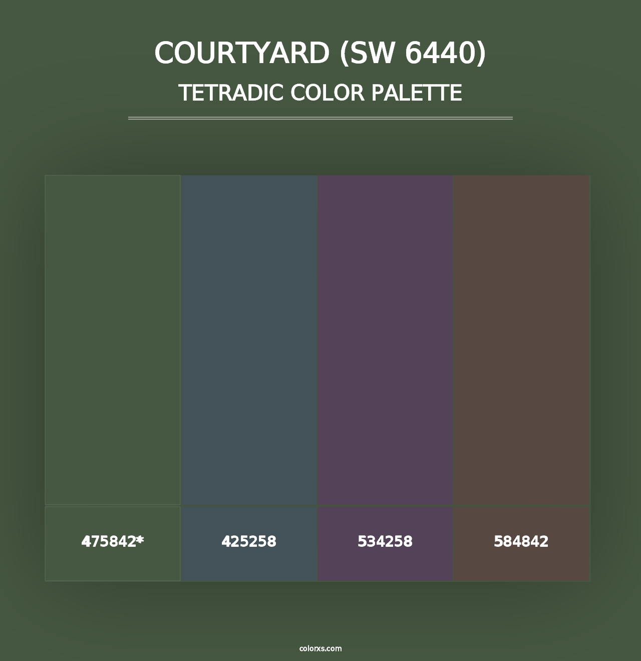 Courtyard (SW 6440) - Tetradic Color Palette