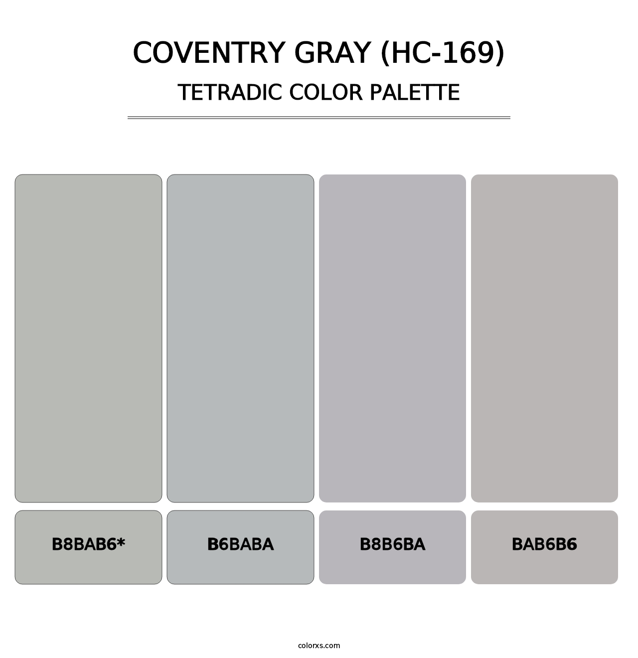 Coventry Gray (HC-169) - Tetradic Color Palette