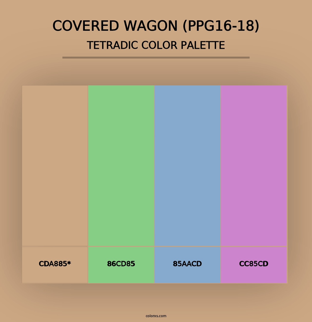 Covered Wagon (PPG16-18) - Tetradic Color Palette