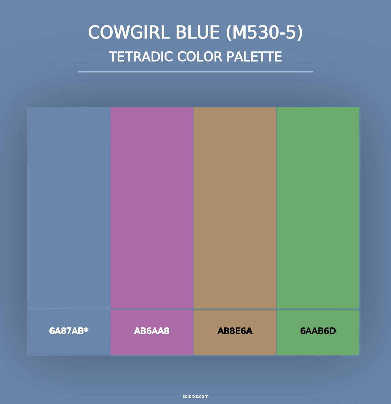 Cowgirl Blue (M530-5) - Tetradic Color Palette