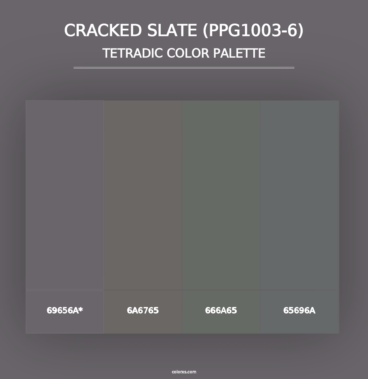 Cracked Slate (PPG1003-6) - Tetradic Color Palette