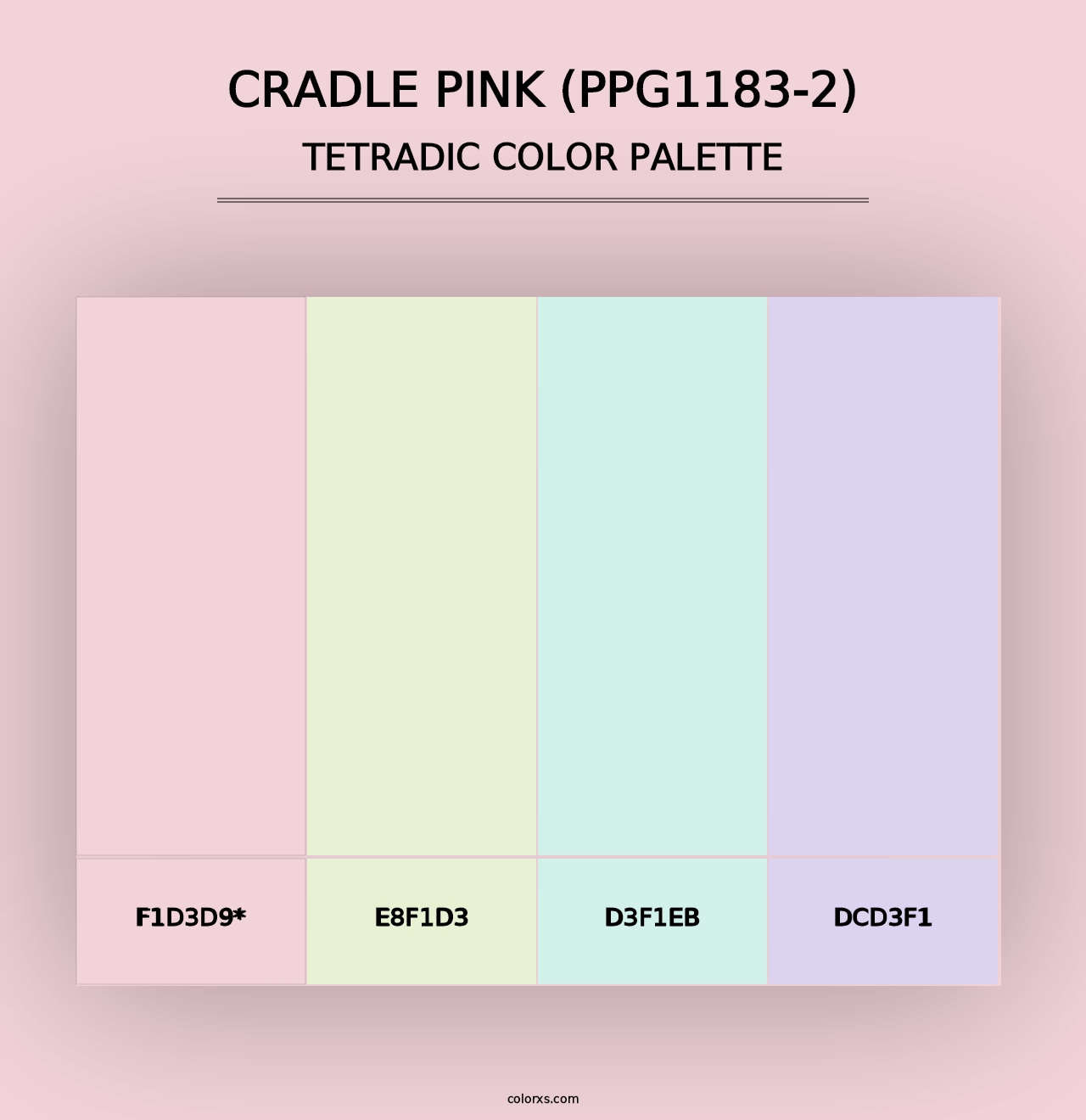 Cradle Pink (PPG1183-2) - Tetradic Color Palette