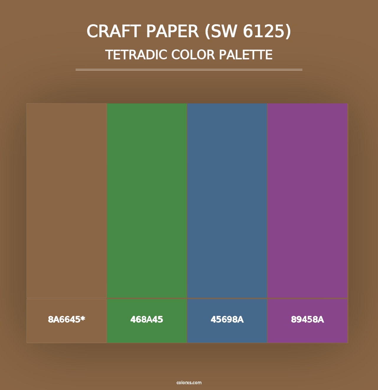 Craft Paper (SW 6125) - Tetradic Color Palette