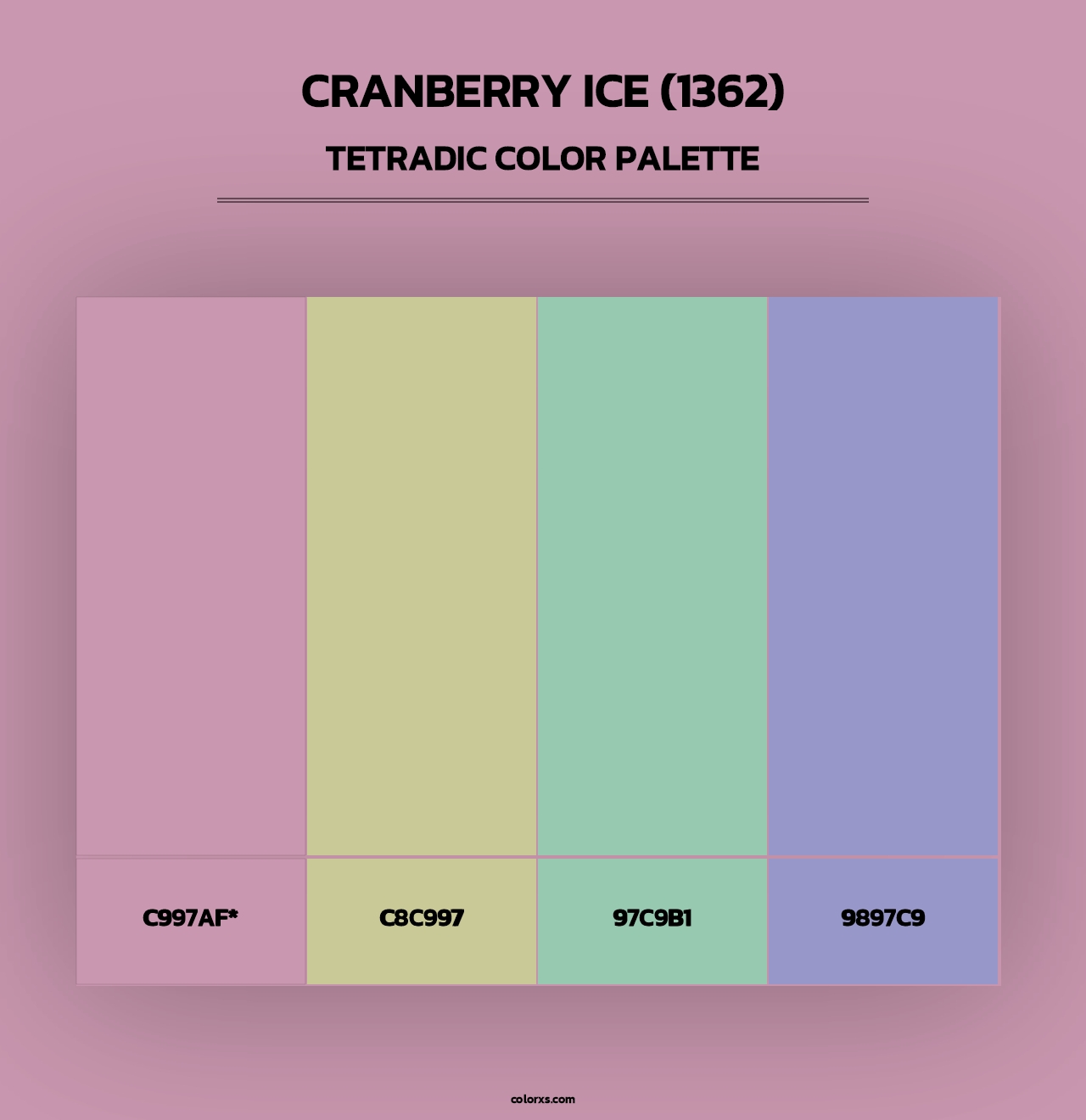 Cranberry Ice (1362) - Tetradic Color Palette