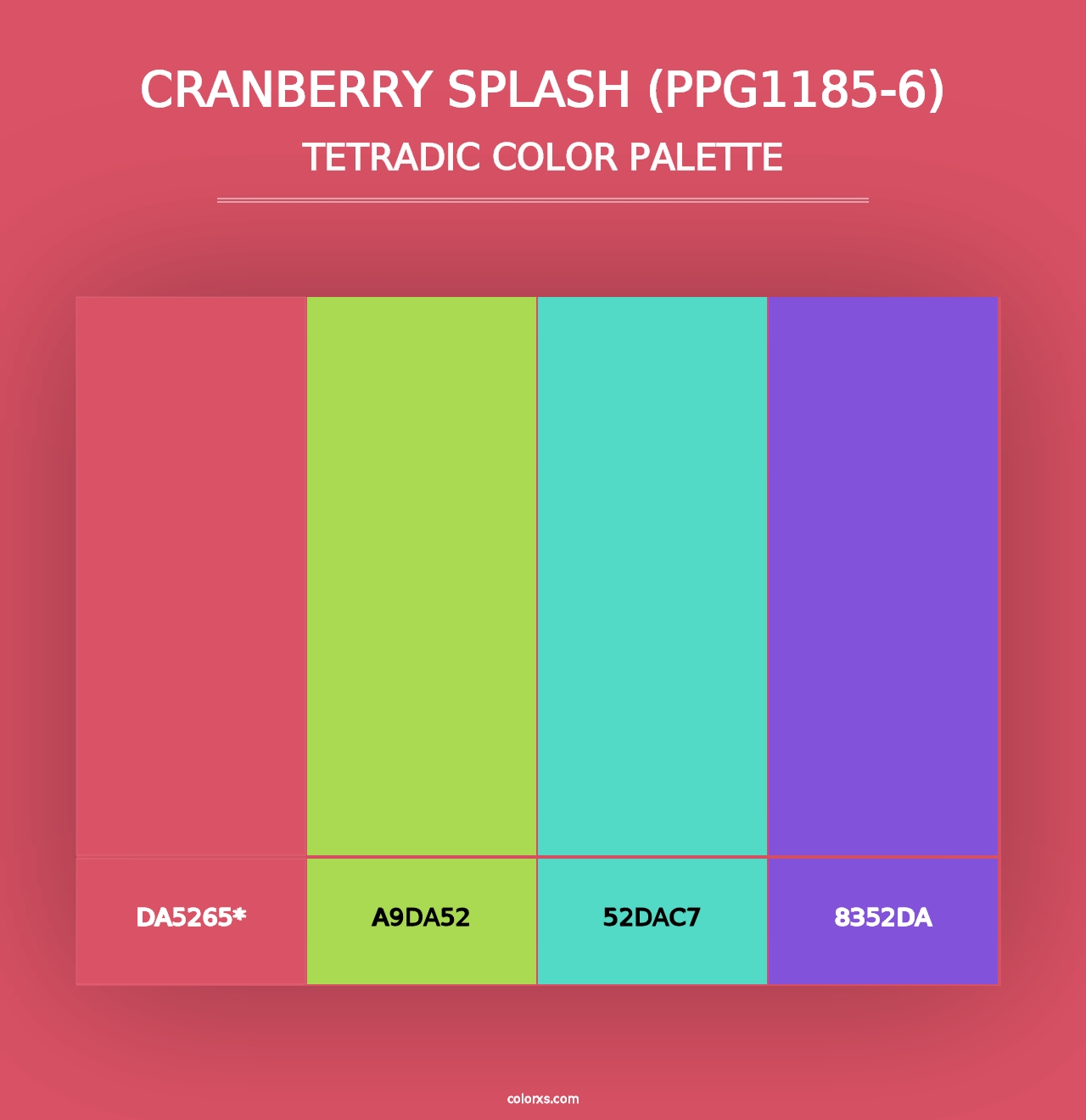 Cranberry Splash (PPG1185-6) - Tetradic Color Palette