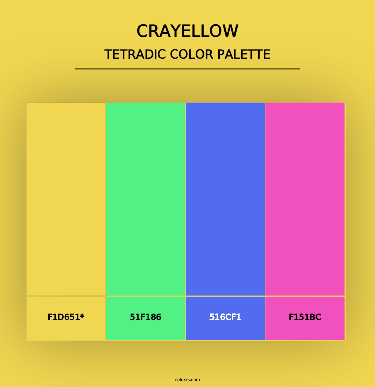 Crayellow - Tetradic Color Palette