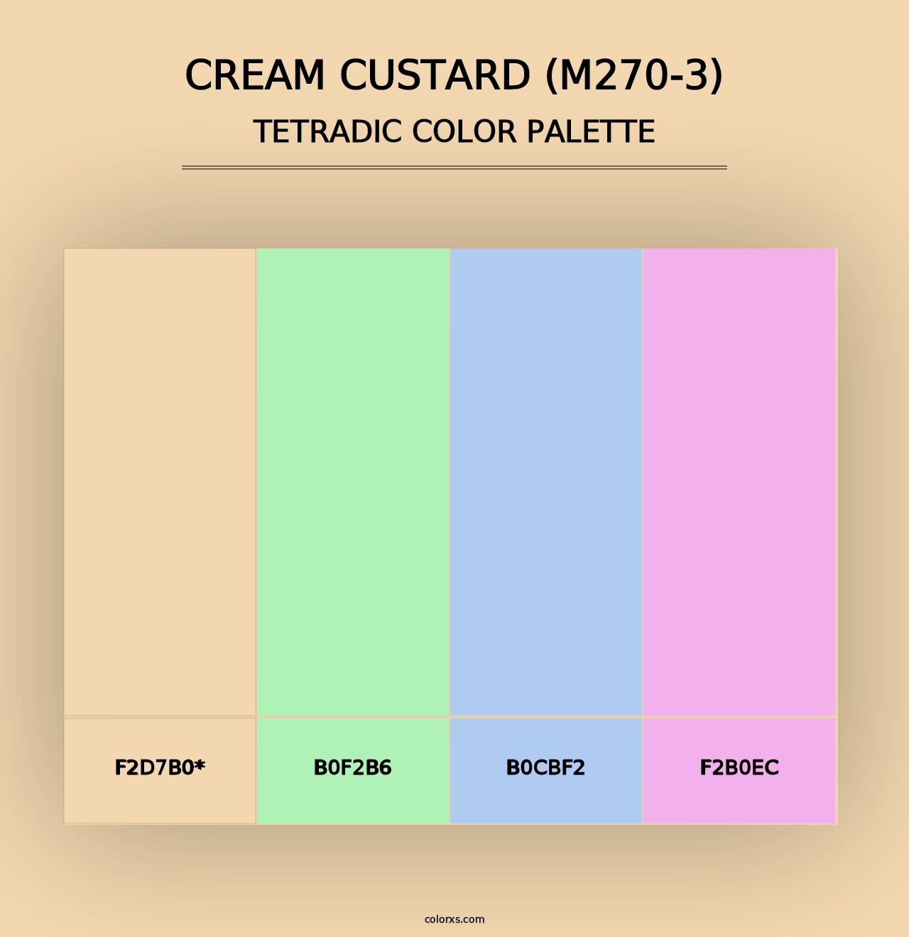 Cream Custard (M270-3) - Tetradic Color Palette