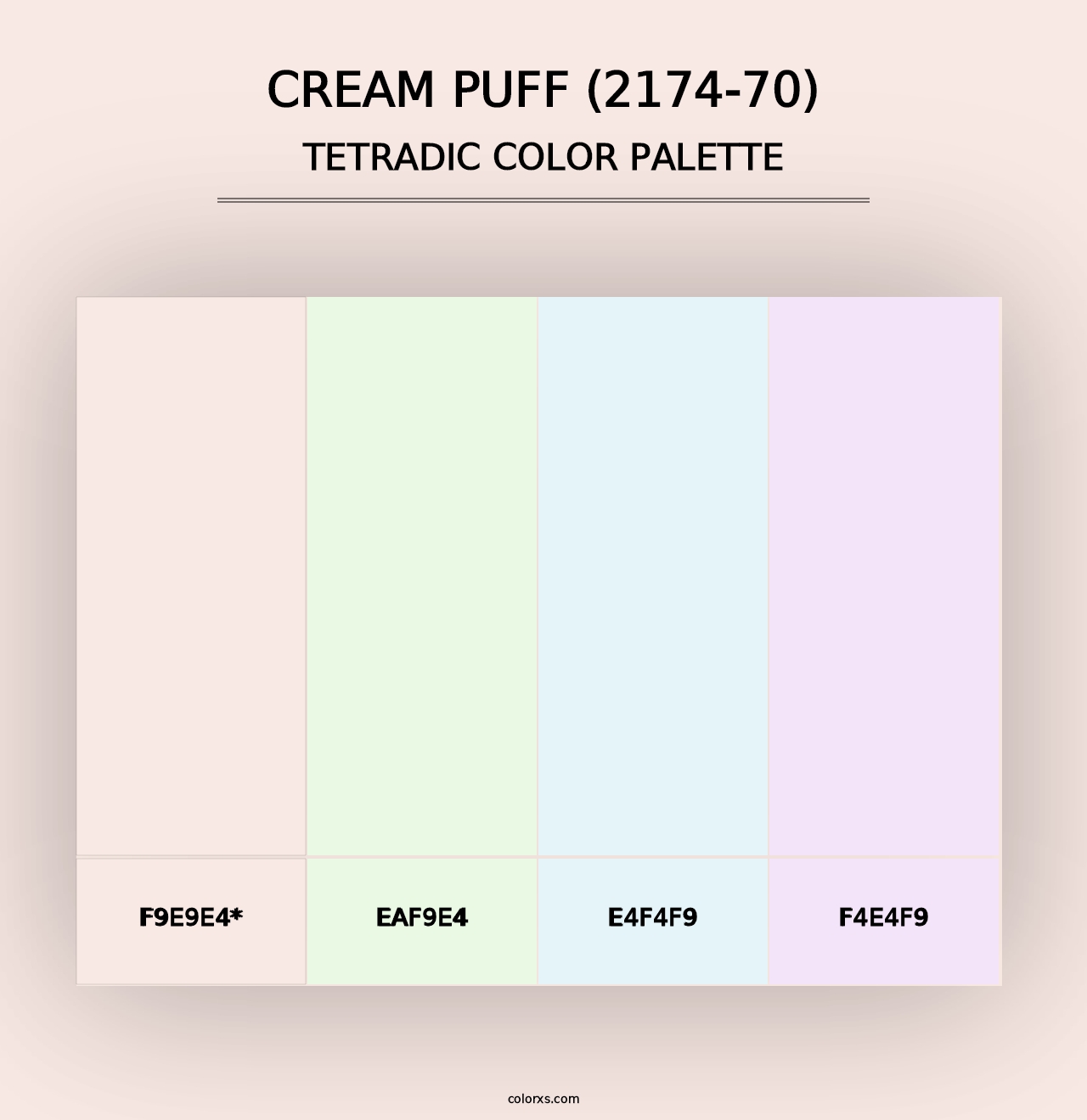 Cream Puff (2174-70) - Tetradic Color Palette