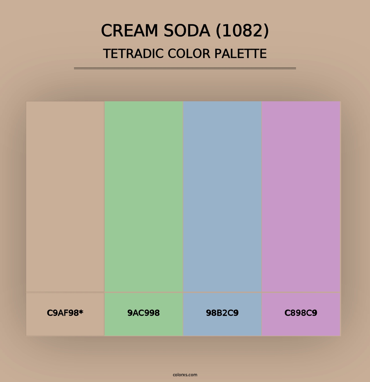 Cream Soda (1082) - Tetradic Color Palette