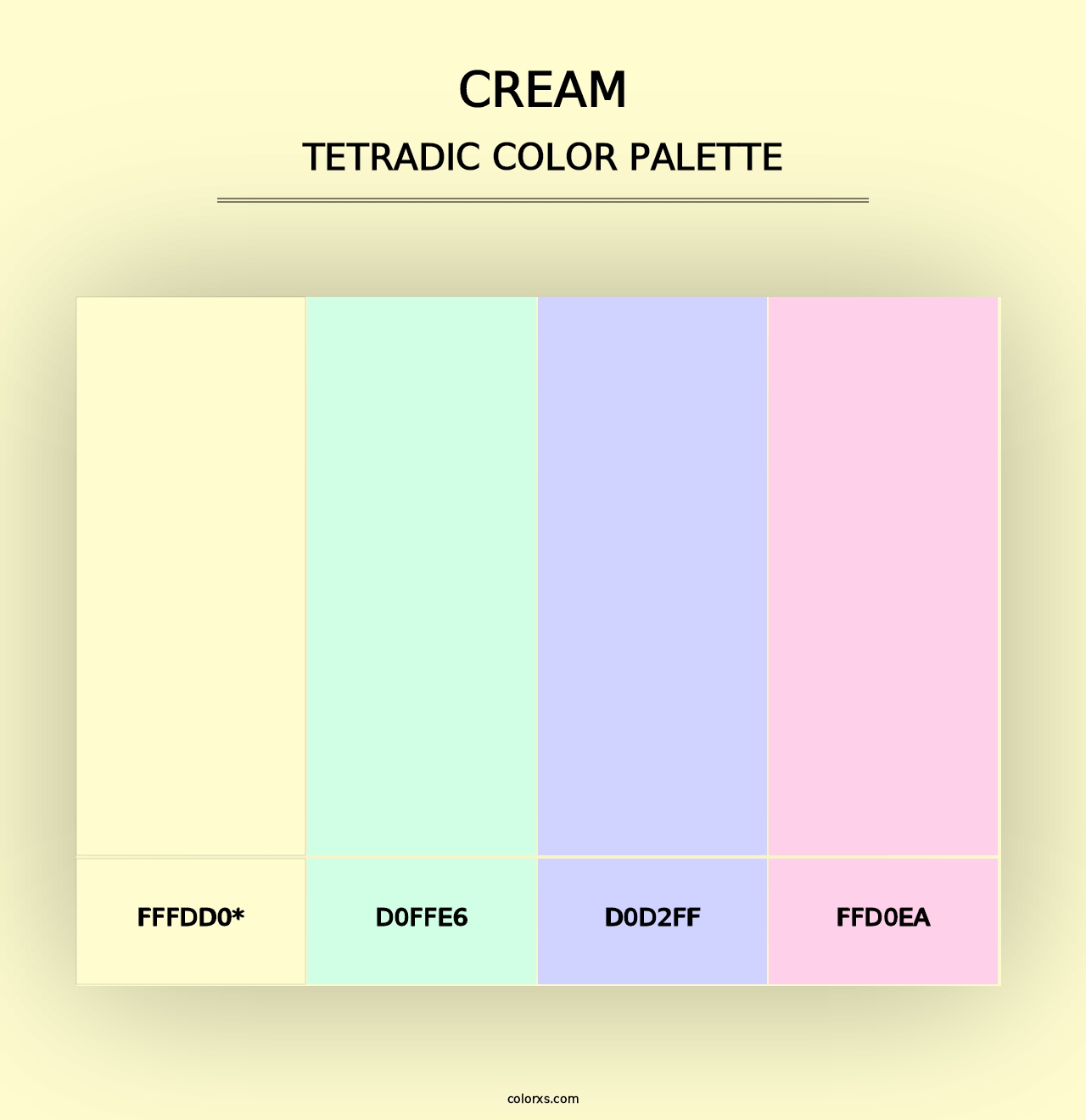 Cream - Tetradic Color Palette